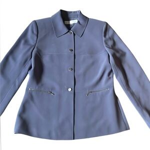 Tahari Arthur S. Levine Blazer Cobalt blue Womens 8 Lined Career Office Modern